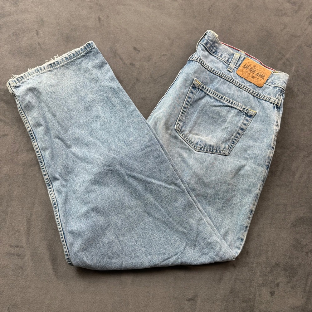 Vintage Gap Blue Jeans No 12 WDL Wide Leg Light Wash Denim 40x32 Baggy 90s Mens